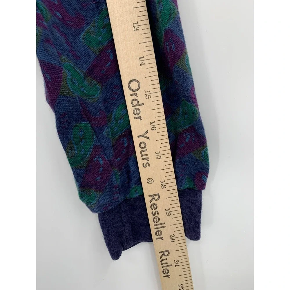 Vintage Chaps Ralph Lauren Polo Shirt Mens Large Blue Purple Long Sleeve 90s